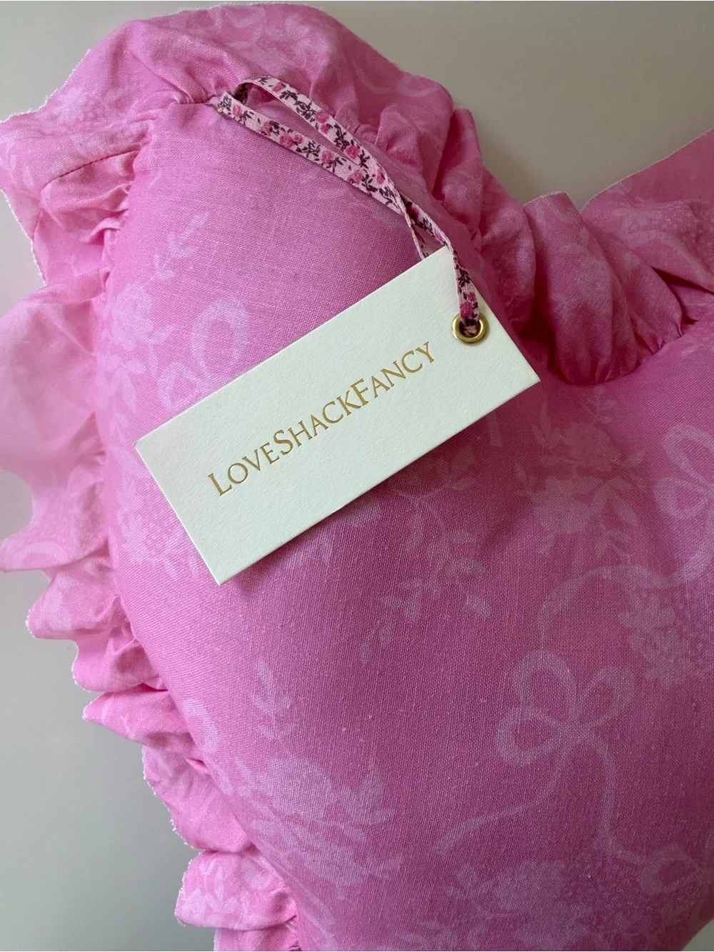 Love Shack Fancy Heart Pillow NWT